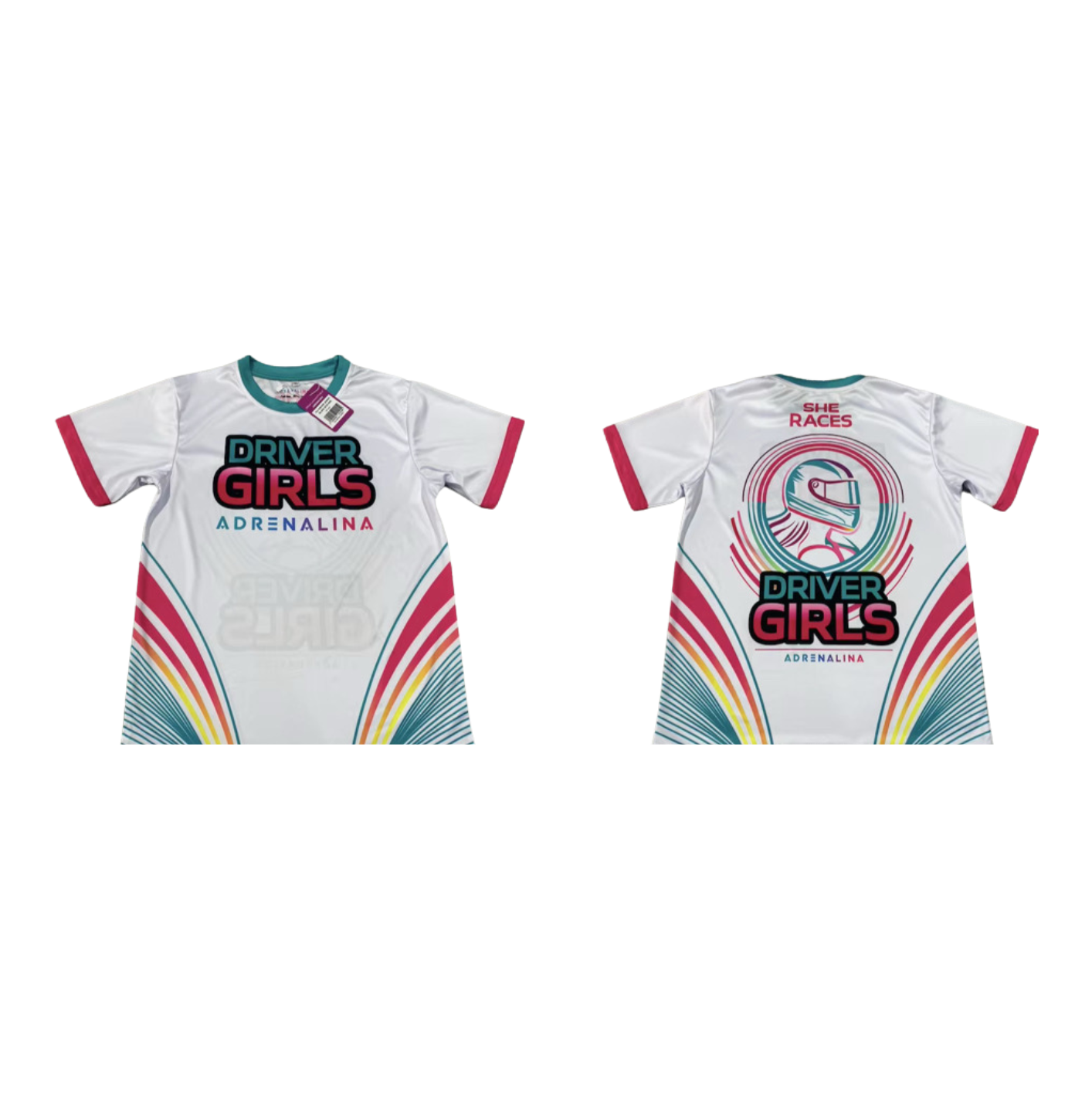 🔥 T-shirt Driver Girls Adrenalina – Confort & style sous ta combinaison ! 🔥