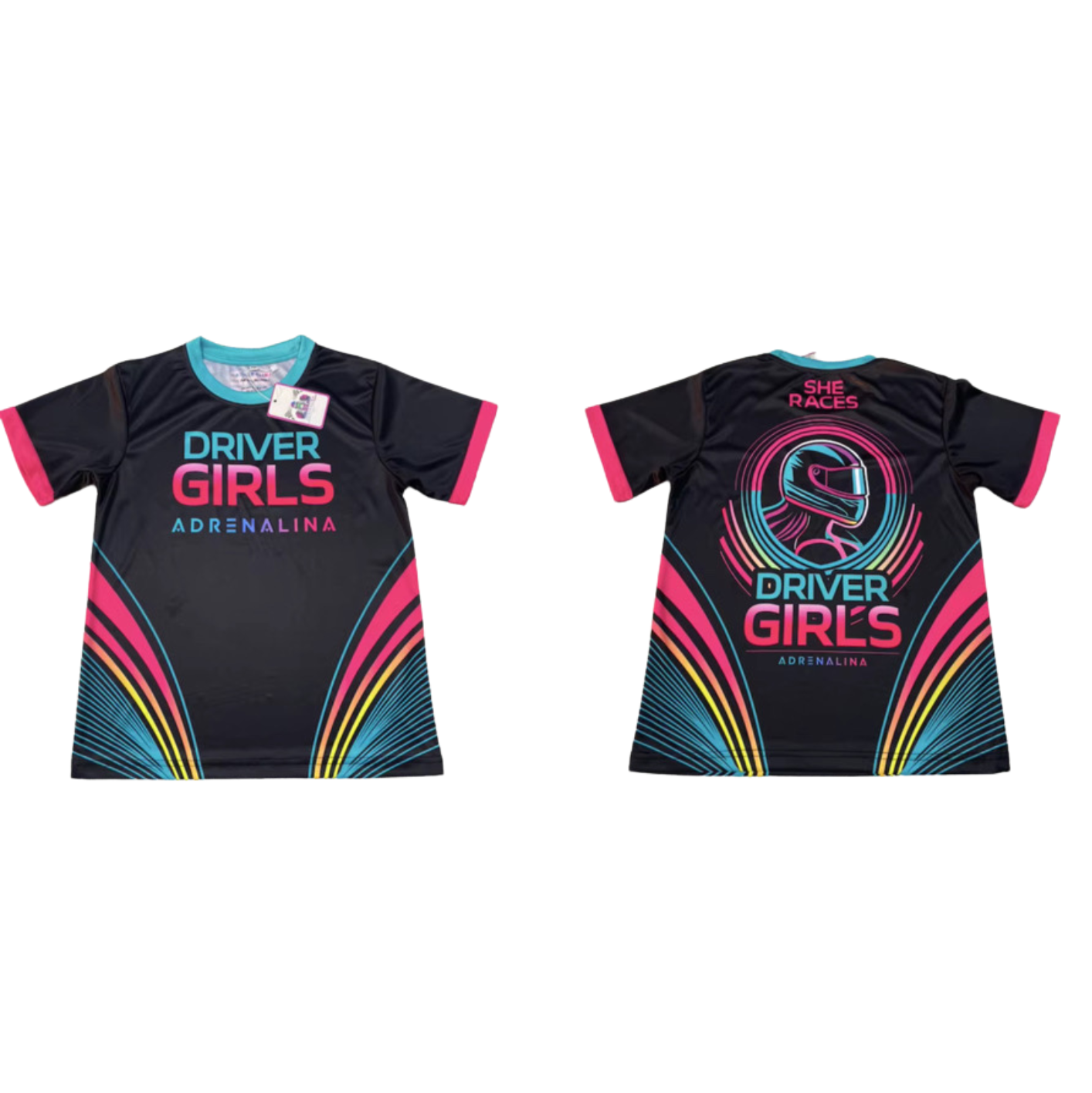 🔥 T-shirt Driver Girls Adrenalina – Confort & style sous ta combinaison ! 🔥