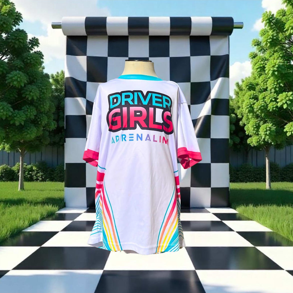 🔥 T-shirt Driver Girls Adrenalina – Confort & style sous ta combinaison ! 🔥