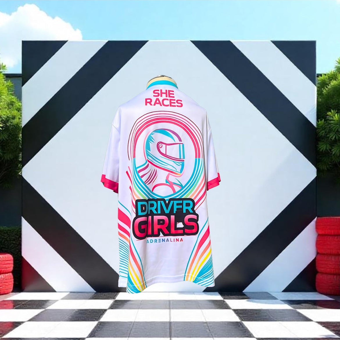 🔥 T-shirt Driver Girls Adrenalina – Confort & style sous ta combinaison ! 🔥