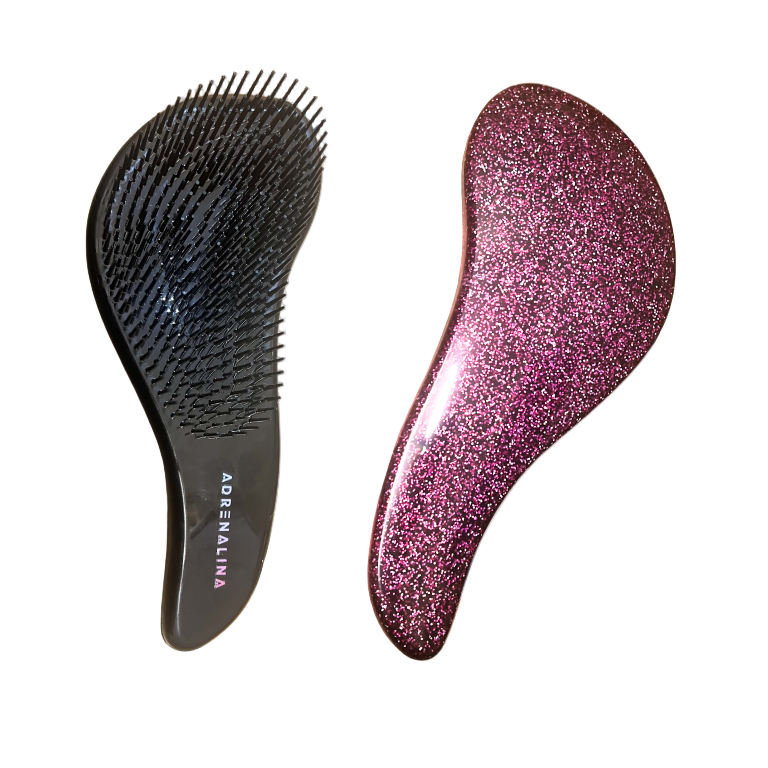 Brosse Démêlante Adrenalina Racing – Bleu ou Rose Pailletée