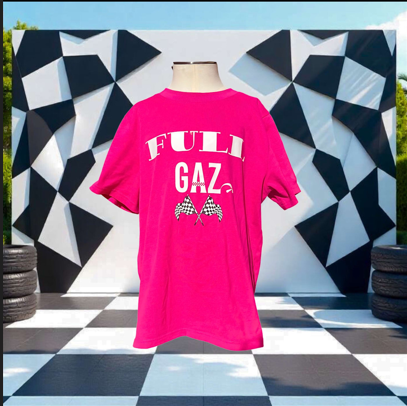 🚀 T-shirt “FULL GAZ” - L’énergie de la course ! 🔥