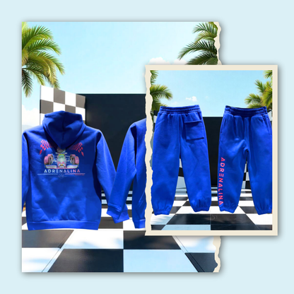 Ensemble Adrenalina Racing – Bleu Électrique