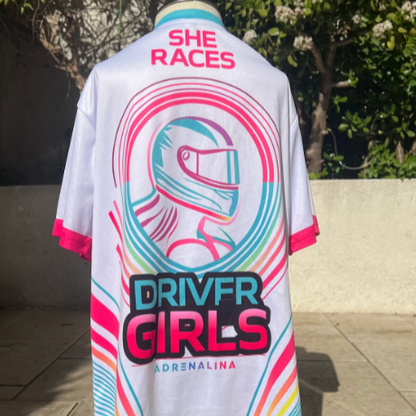 🔥 T-shirt Driver Girls Adrenalina – Confort & style sous ta combinaison ! 🔥